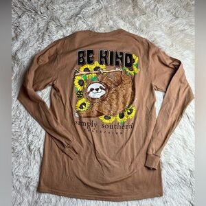 Simply Southern Be Kind Sloth Long Sleeve Tee